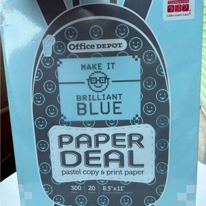 Office Depot Brilliant Blue Paper Deal Pastel Copy & Print Paper - Blue